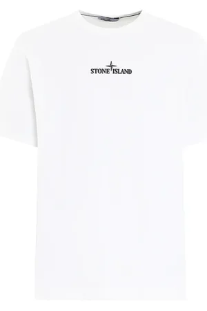 Stone Island Top, Herre, Hvid, S, Herre Finger Print T-Shirt Hvid