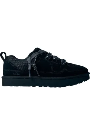 UGG Sko, Dame, Sort, 36 EU, Suede, Suede Lace-Up Sneakers