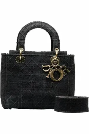 Dior Pre-owned, Dame, Sort, ONE SIZE, Uld, Pre-owned Canvas dior-tasker