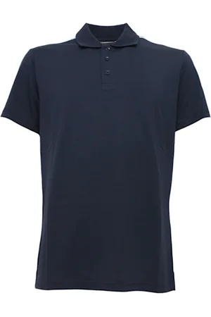 Emporio Armani Top, Herre, Blå, 2XL, Bomuld, Bomuld Polo Skjorte