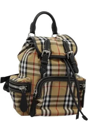 Burberry Pre-owned, Dame, , ONE SIZE, Uld, Pre-owned Canvas rygsaekke