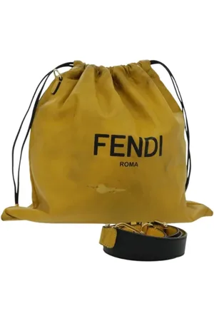 Fendi Pre-owned, Dame, Gul, ONE SIZE, Pre-owned Laeder fendi-tasker