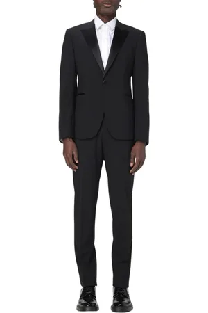 Emporio Armani Jakkesæt, Herre, Sort, M, Uld, Tidløs Sort Smokingdragt