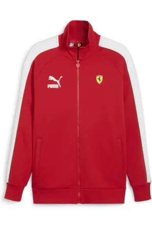 PUMA Sweathshirts & Hoodies, Herre, Flerfarvet, S, Rød og hvid Ferrari jakke til mænd