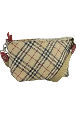 Burberry Pre-owned, Dame, , ONE SIZE, Uld, Pre-owned Canvas skuldertasker