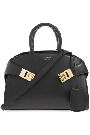 Salvatore Ferragamo Taske, Dame, Sort, ONE SIZE, Uld, ‘Hug Mini’ skuldertaske