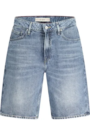Guess Shorts, Herre, Blå, W29, Denim, Blå Mænds Bermuda Shorts Vasket Effekt