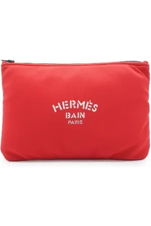 Hermès Pre-owned, Dame, Rød, ONE SIZE, Bomuld, Pre-owned Bomuld pouches