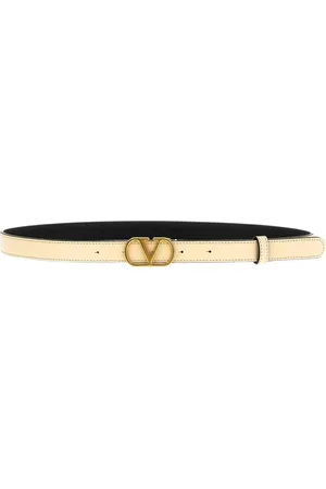 VALENTINO GARAVANI Tilbehør, Dame, Hvid, 80 CM, Læder, Hvidt Læderbælte Elegant og alsidigt