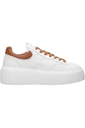 Hogan Sko, Dame, Hvid, 36 1/2 EU, Læder, Bronze Ruskind Mode Sneakers