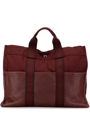 Hermès Pre-owned, Dame, Rød, ONE SIZE, Tyl, Pre-owned canvas håndtasker