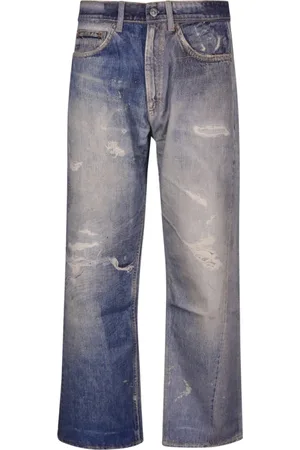OUR LEGACY Jeans, Herre, Blå, W32 L32, Denim, Digital Denim Print Third Cut Jeans