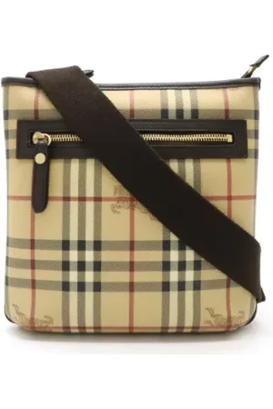 Burberry Pre-owned, Dame, , ONE SIZE, Uld, Pre-owned Canvas skuldertasker