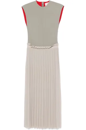 Ami Kjole, Dame, Grå, 2XS, Polyester, Plisseret Kjole