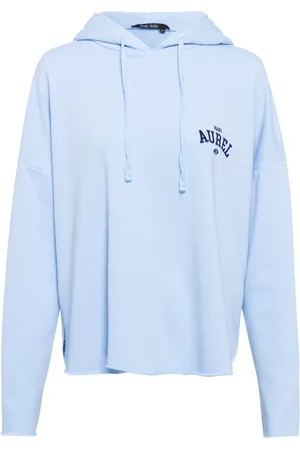 Marc Aurel Sweathshirts & Hoodies, Dame, Blå, XL, Bomuld, Lysblå hættetrøje i sporty stil