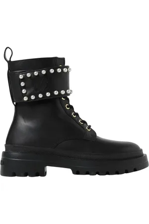Moschino Sko, Dame, Sort, 39 EU, Uld, Sorte Snørestøvler til anklen