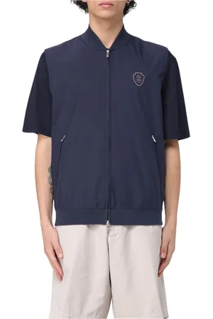 Brunello Cucinelli Jakke, Herre, Blå, XL, Navy Crew Neck Sweatshirt