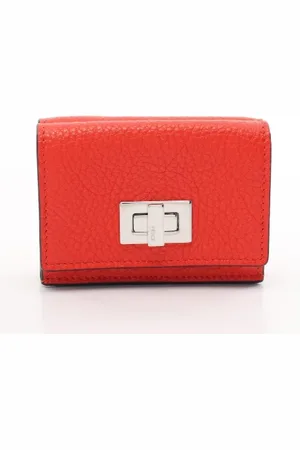 Fendi Pre-owned, Dame, Rød, ONE SIZE, Tyl, Pre-owned Laeder punge