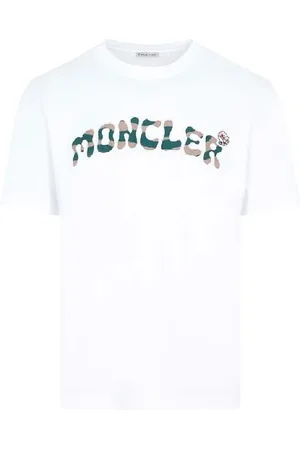 Moncler Top, Herre, Hvid, 2XL, Bomuld, Klassisk Bomuld T-Shirt