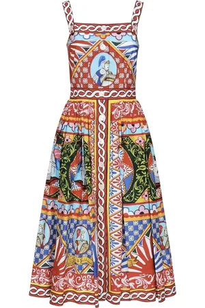 Dolce & Gabbana Kjole, Dame, Flerfarvet, XS, Multifarvet A-linje Kjole