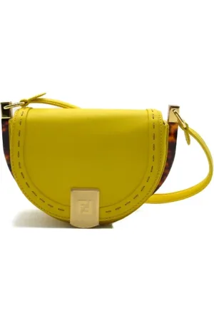 Fendi Pre-owned, Dame, Gul, ONE SIZE, Uld, Pre-owned Laeder fendi-tasker