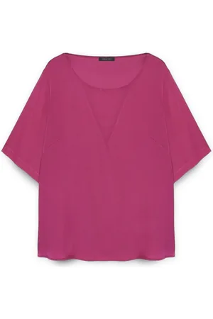 Fiorella rubino Bluser & Skjorter, Dame, Lyserød, 4XL, Polyester, Bluse med V-indsats