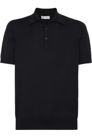 Brunello Cucinelli Top, Herre, Sort, L, Bomuld, Polo Shirt