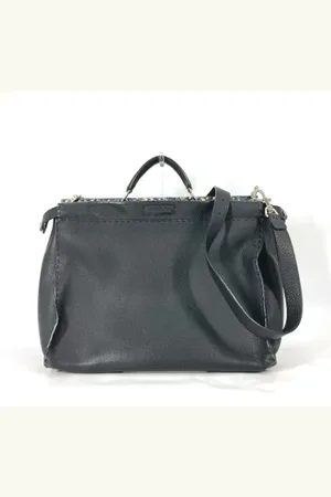 Fendi Pre-owned, Dame, Sort, ONE SIZE, Uld, Pre-owned Laeder fendi-tasker