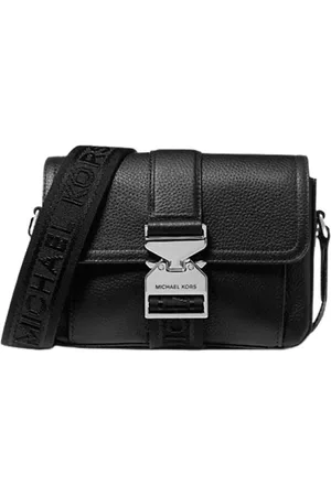 Michael Kors Taske, Herre, Sort, ONE SIZE, Læder, Læder Crossbody Taske Hudson Hammered