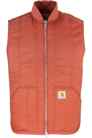 Carhartt Jakke, Herre, Rød, S, Nylon, Rød Nylon Ribbet Jakke To-vejs Lynlås