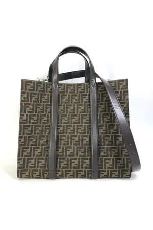 Fendi Pre-owned, Dame, Brun, ONE SIZE, Bomuld, Pre-owned Bomuld fendi-tasker