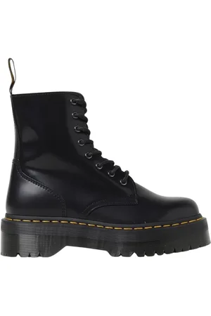 Dr. Martens Sko, Dame, Sort, 36 EU, Læder, Retro Platform Ankelstøvler Sort