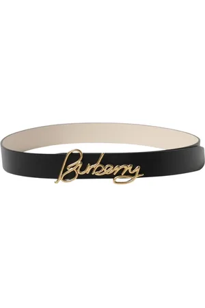 Burberry Tilbehør, Dame, Sort, S, Læder, Sort Læder Spænde Bælte