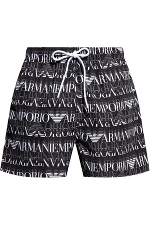 Emporio Armani Badetøj, Herre, Sort, L, Polyester, Polyester Badetøj med sidelommer