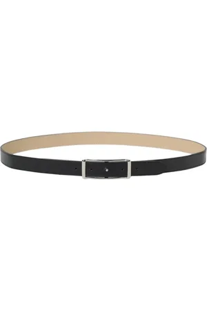 SEMICOUTURE Tilbehør, Dame, Sort, 90 CM, Læder, Sort læderbælte med sølvspænde