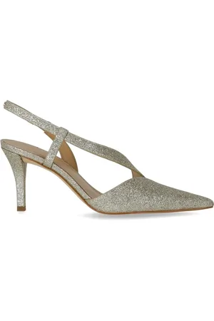 Michael Kors Sko, Dame, Gul, 38 EU, Uld, Guld Glitter Slingback Pumps