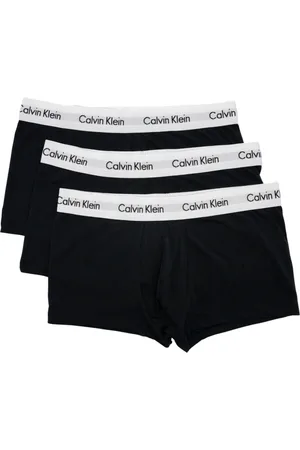 Calvin Klein Undertøj, Herre, Sort, L, Bomuld, 3-pak Low Rise Trunk Heupboxer Sæt
