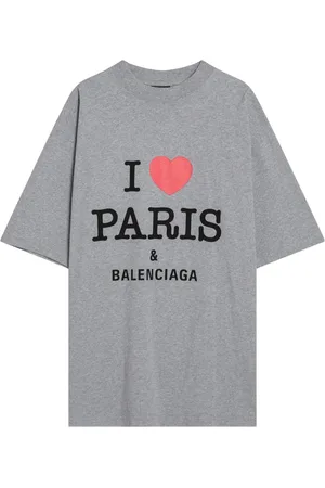 Balenciaga Top, Dame, Grå, M, Uld, Kortærmet rund hals T-shirt