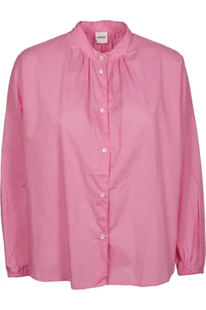 Aspesi Bluser & Skjorter, Dame, Lyserød, S, Bomuld, Rosa Koreansk Skjorte Bluser