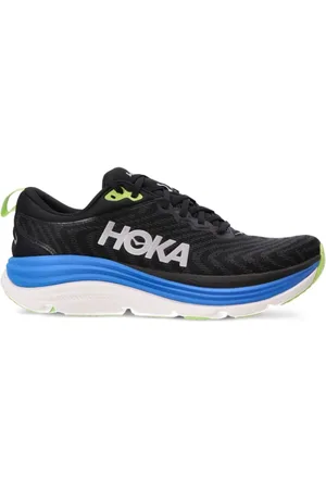 Hoka One One Sko, Herre, Sort, 41 1/3 EU, Polyester, Sorte Sneakers med Jacquard Mønster