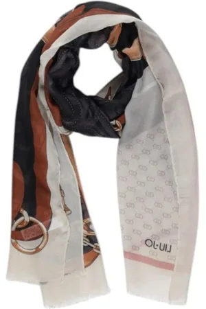 Liu Jo Tilbehør, Dame, Flerfarvet, ONE SIZE, Polyester, Elegant Sort Tørklæde med Pashmina Design
