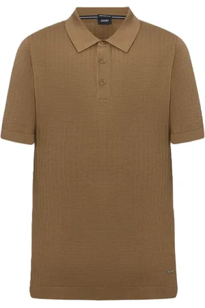 JOOP! Top, Herre, Brun, XL, Bomuld, Brun Polo Skjorte med Grafisk Struktur
