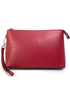 Fendi Pre-owned, Dame, Rød, ONE SIZE, Tyl, Pre-owned Laeder fendi-tasker