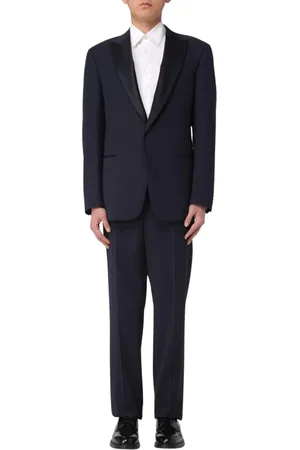 Giorgio Armani Jakkesæt, Herre, Blå, XL, Uld, Marineblå Formel Smokingdragt