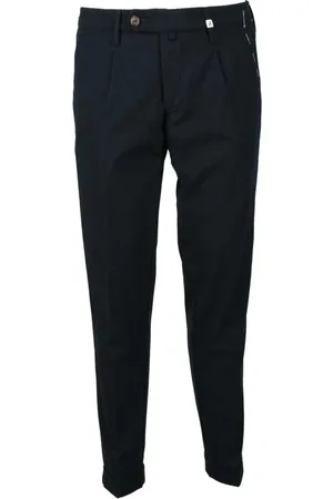 MYTHS Bukser, Herre, Blå, 2XL, Polyester, Elegant Strækbare Bukser