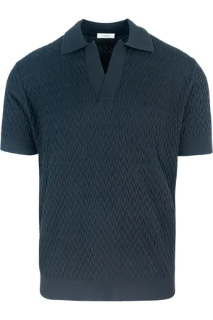 Paolo Pecora Top, Herre, Sort, M, Bomuld, Ribbed Neckline Sort T-shirts og Polos