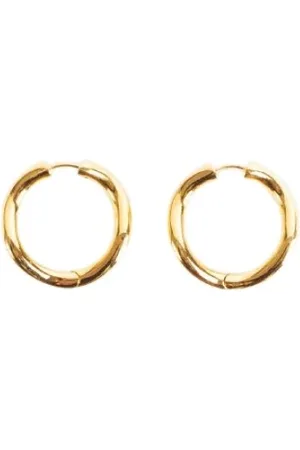 CHARLOTTE CHESNAIS Tilbehør, Dame, Gul, ONE SIZE, Uld, Guld Wave Øreringe