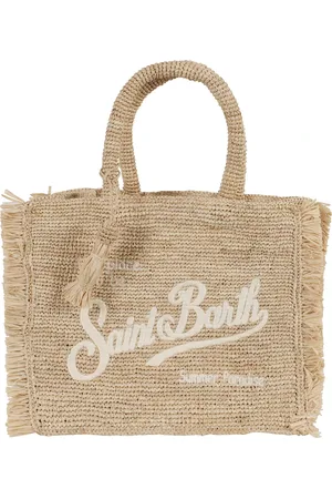 MC2 SAINT BARTH Taske, Dame, , ONE SIZE, Raffia Colette Taske med Frynsede Kanter