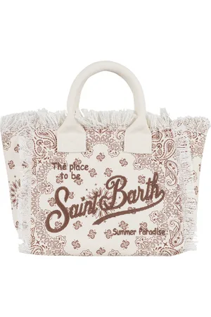 MC2 SAINT BARTH Taske, Dame, Flerfarvet, ONE SIZE, Bomuld, Canvas Lille Taske med Bandana Print