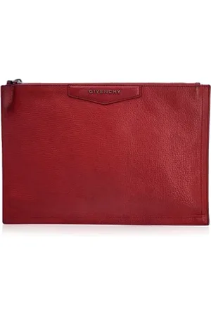 Givenchy Pre-owned, Dame, Rød, ONE SIZE, Tyl, Pre-owned Laeder clutches
